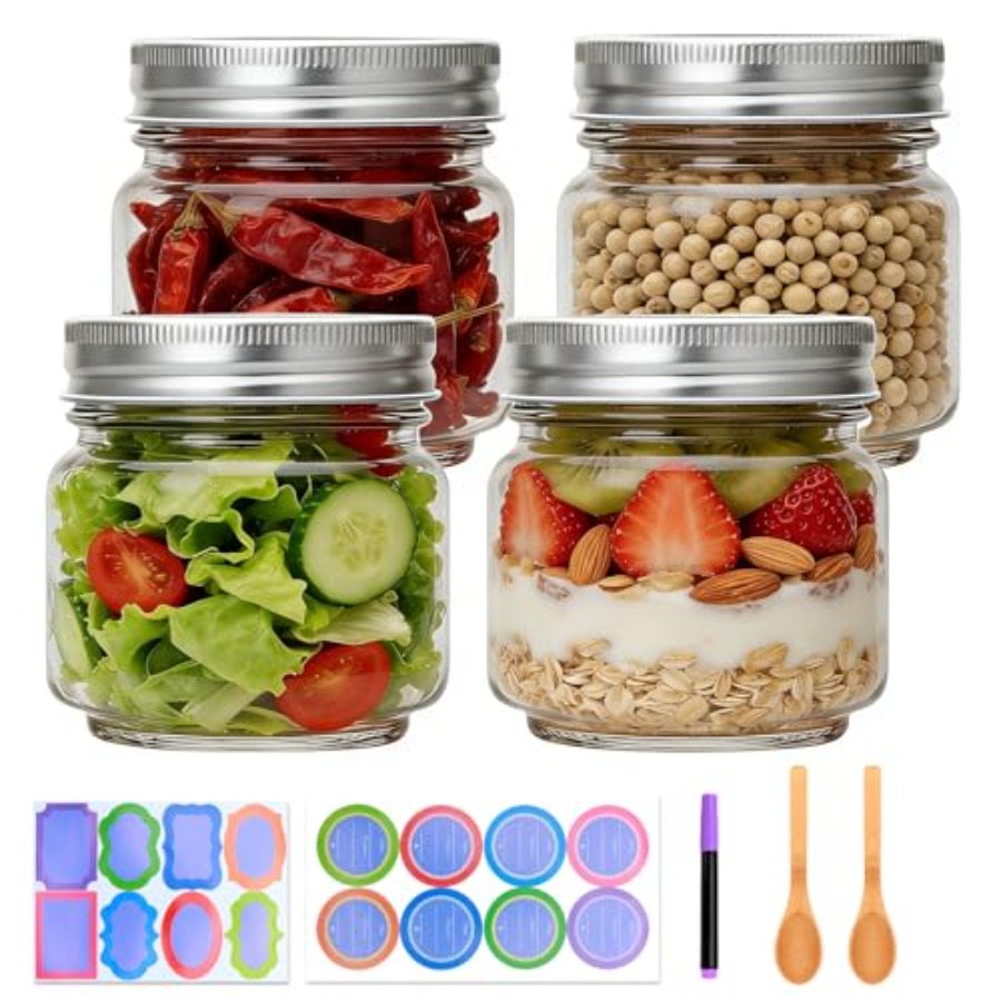 8 oz Mason Jars 4 Pack Small G - Mason Jar 8Oz 评论和价格