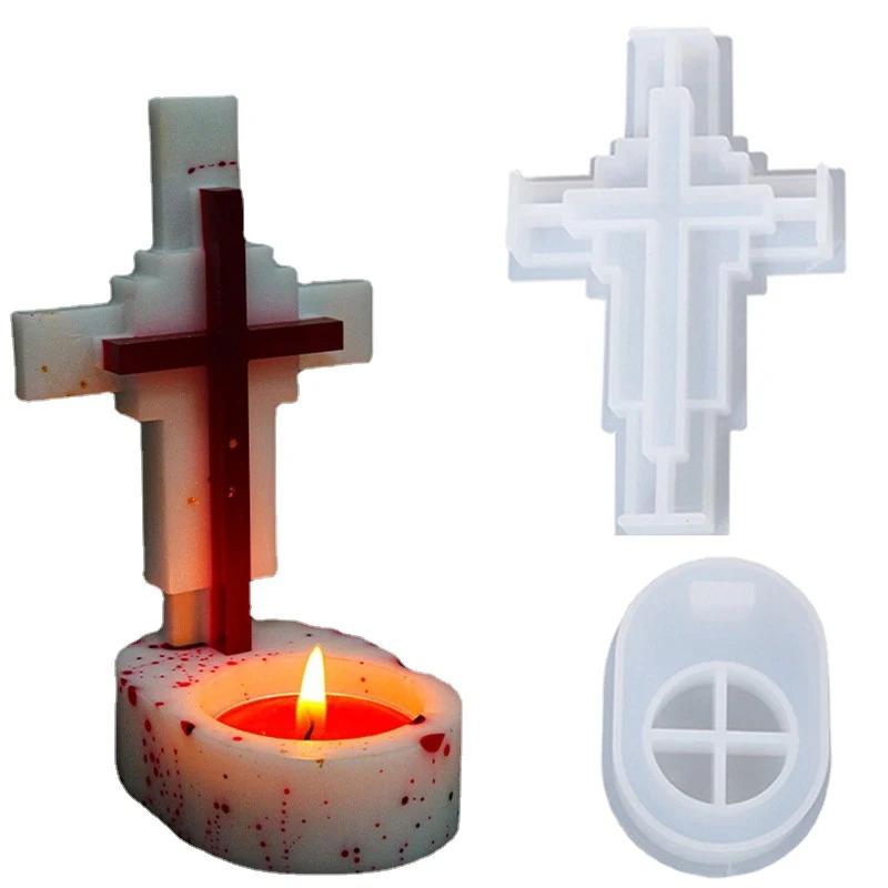 Jesus Cross Candle Holder Sili - Candle Making Supplies Jars 评论和价格