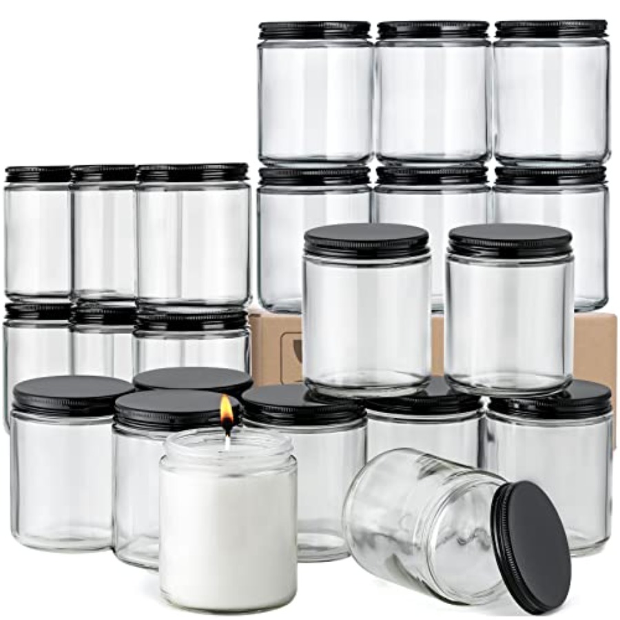 Pack 8 OZ Thick Glass Jars wit - Mason Jar 8Oz 评论和价格