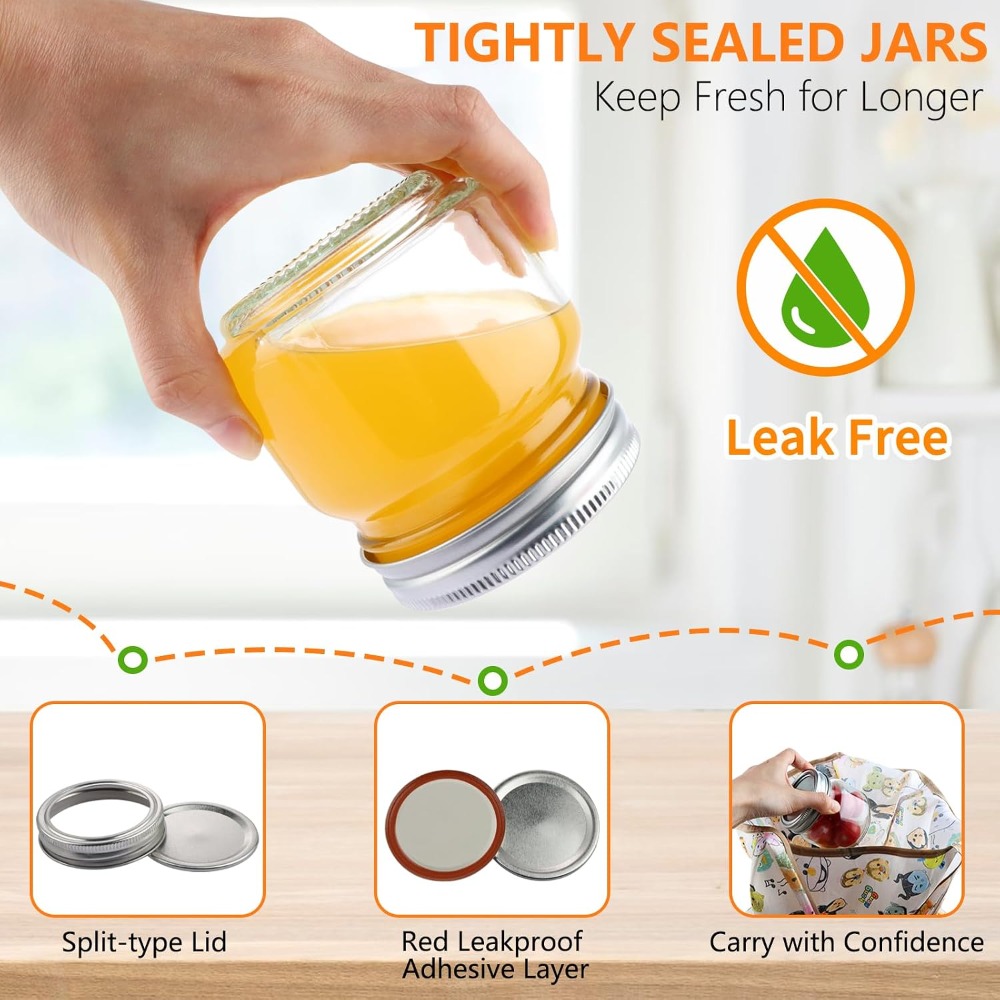 30 Pack 8 oz Mason Jars with L - Mason Jar 8Oz 评论和价格