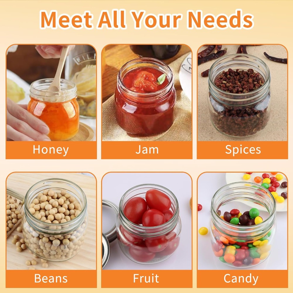 30 Pack 8 oz Mason Jars with L - Mason Jar 8Oz 评论和价格