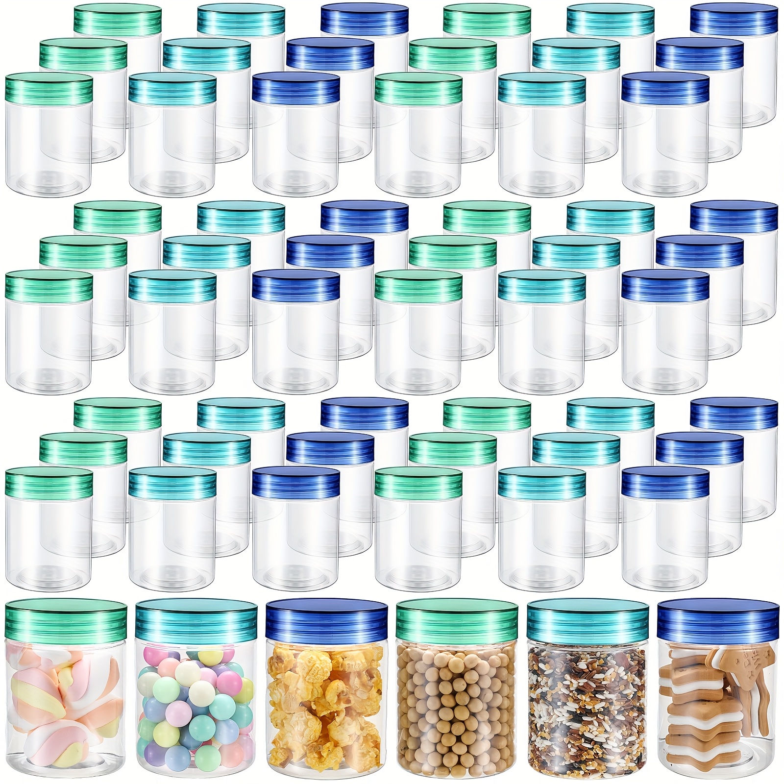 60pcs 8 Oz Plastic Jars With L - Mason Jar 8Oz 评论和价格