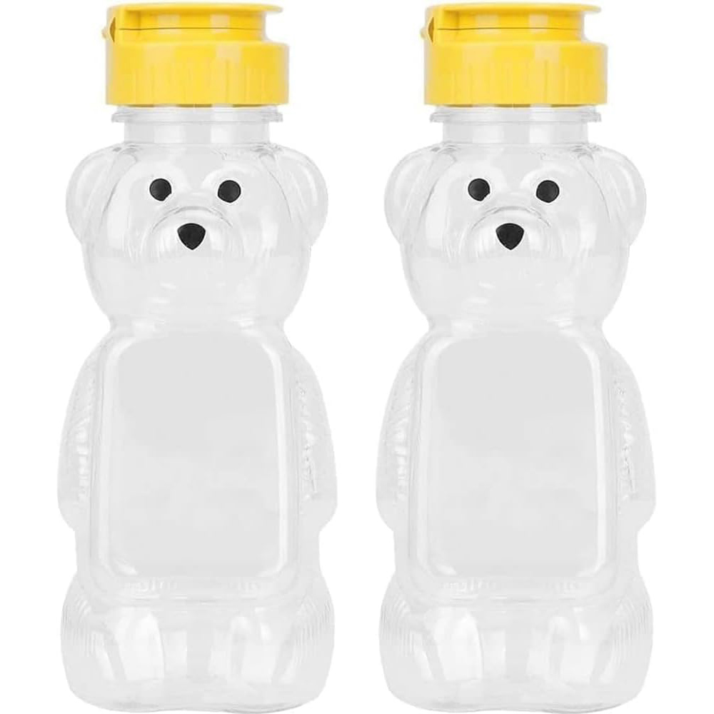 2PCS Plastic Bear Honey Bottle - Mason Jar 8Oz 评论和价格