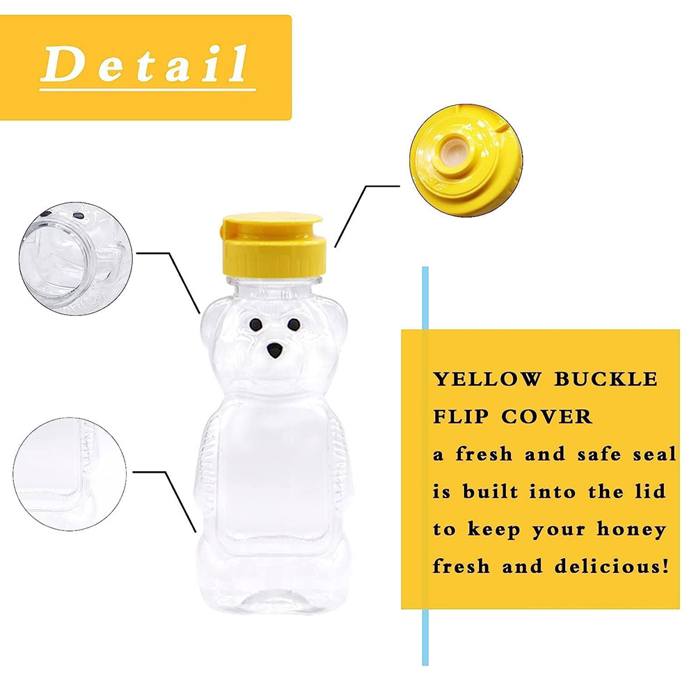 2PCS Plastic Bear Honey Bottle - Mason Jar 8Oz 评论和价格