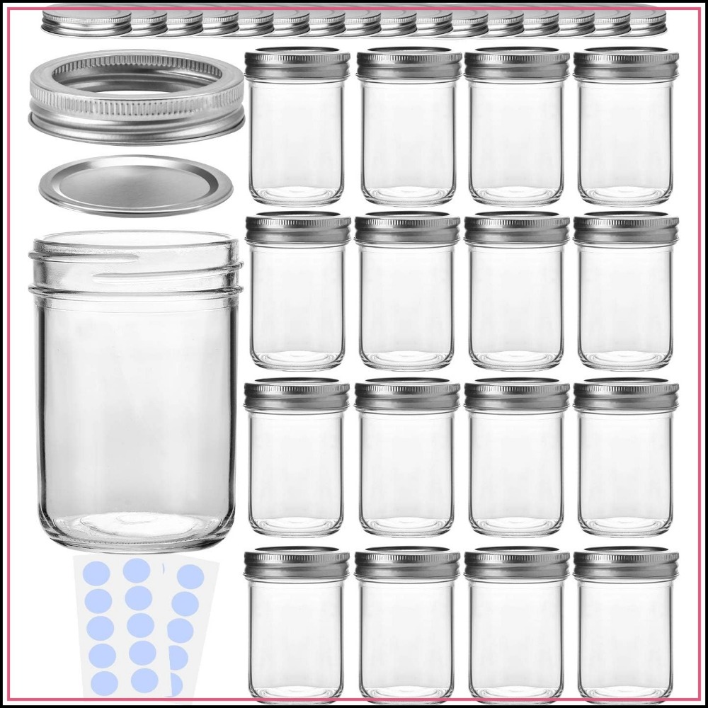 8 oz Mason Jars with Lids, 16  - Mason Jar 8Oz 评论和价格