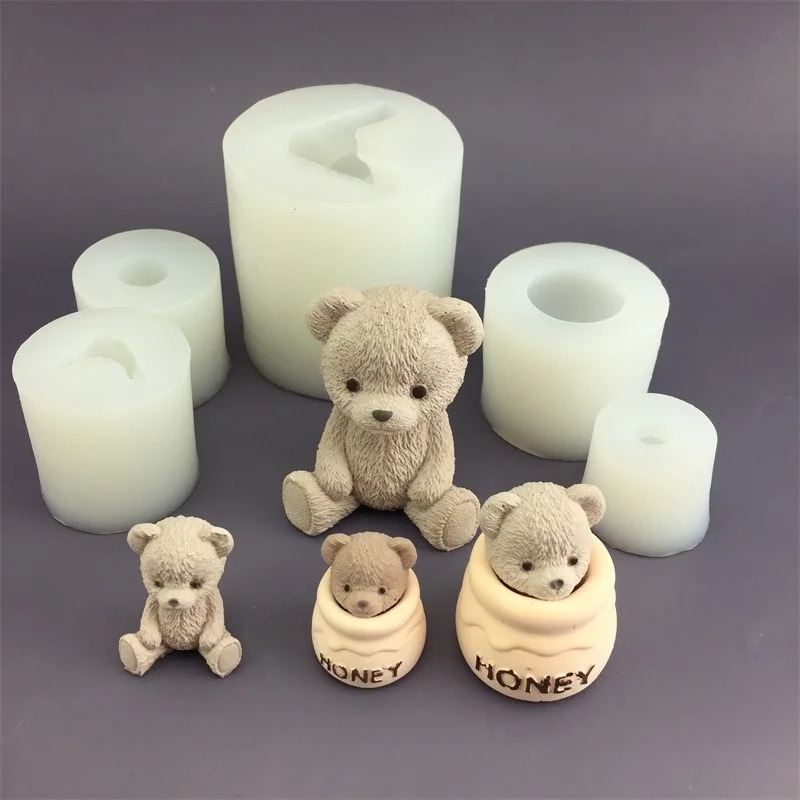 Cute Bear Honey Jar Silicone C - Candle Making Supplies Jars 评论和价格