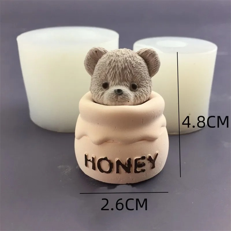 Cute Bear Honey Jar Silicone C - Candle Making Supplies Jars 评论和价格
