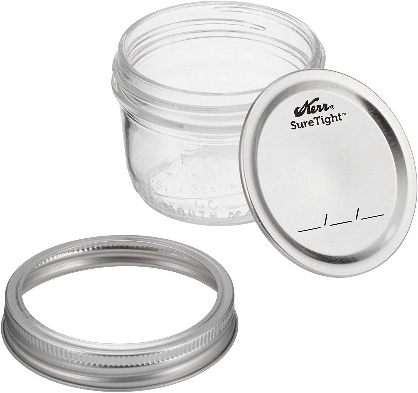 Wide Mouth Half-Pint Glass Mas - Mason Jar 8Oz 评论和价格